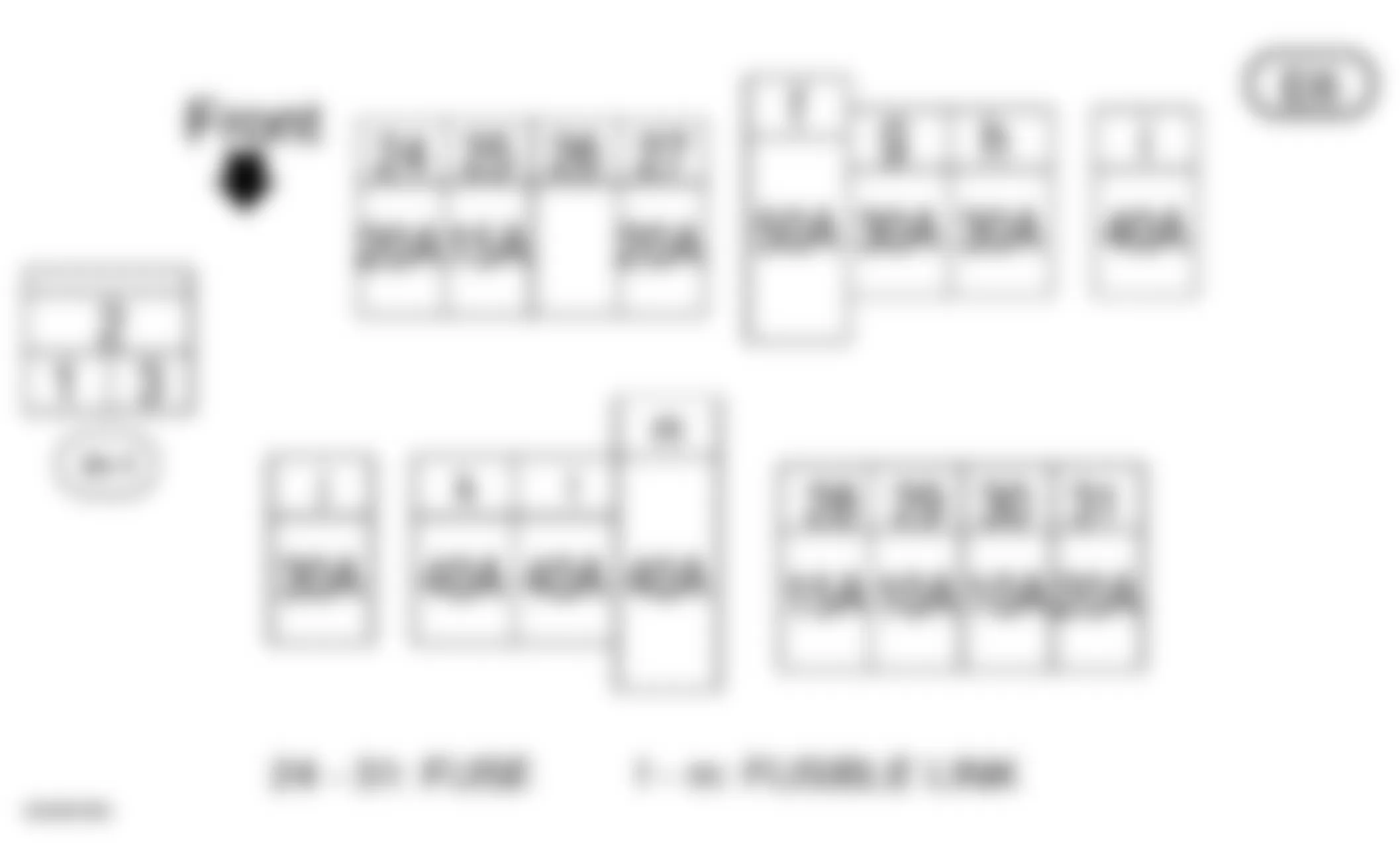 Infiniti QX56 2005 - Component Locations -  Identifying Fuse And Fusible Link Box Terminal Arrangement