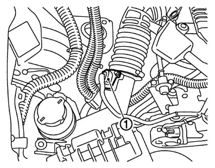 Infiniti G37 2010 - Component Locations -  Right Side Of Engine Compartment