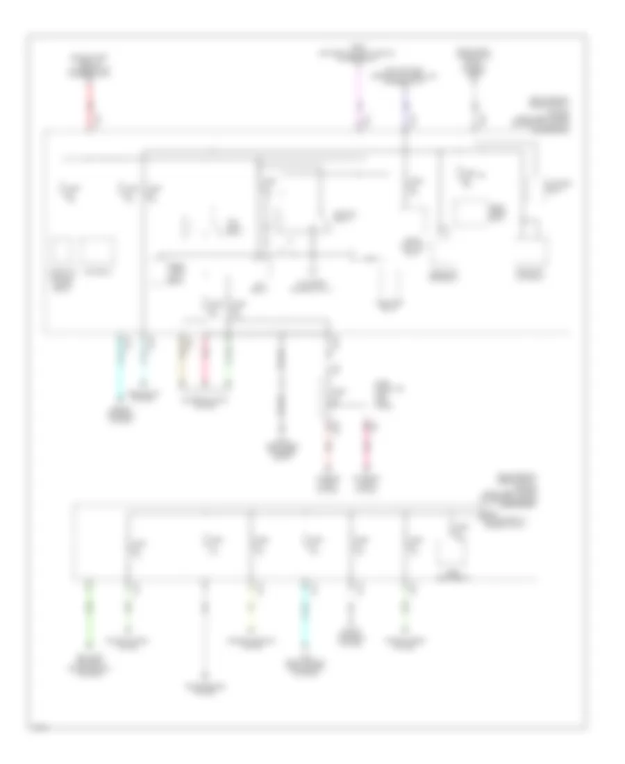 Power Distribution Wiring Diagram Except Hybrid 4 of 4 for Infiniti Q50 Hybrid Premium 2014