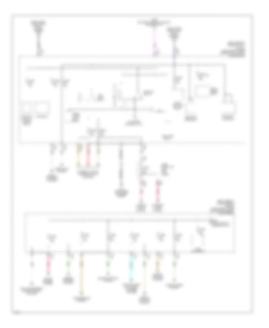 Power Distribution Wiring Diagram, Hybrid (4 of 4) for Infiniti Q50 Hybrid Premium 2014