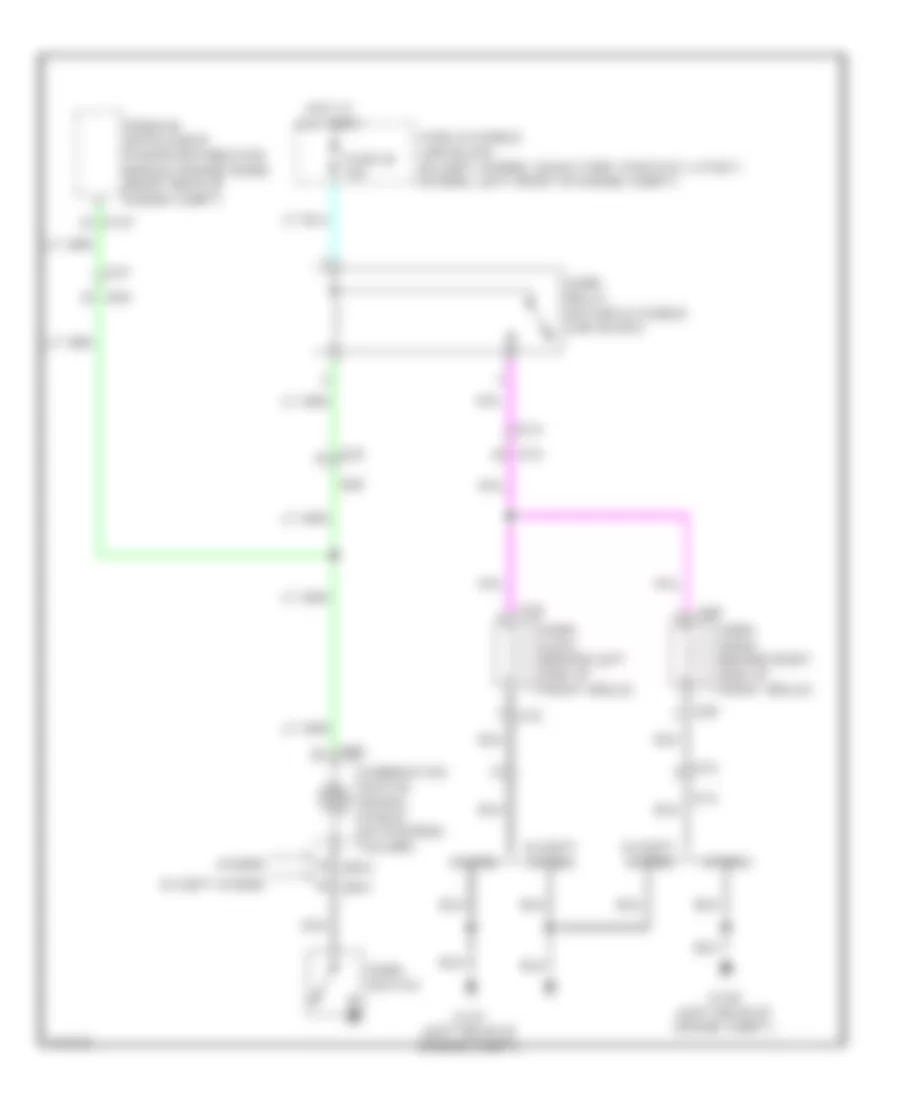 Horn Wiring Diagram for Infiniti Q50 Premium 2014