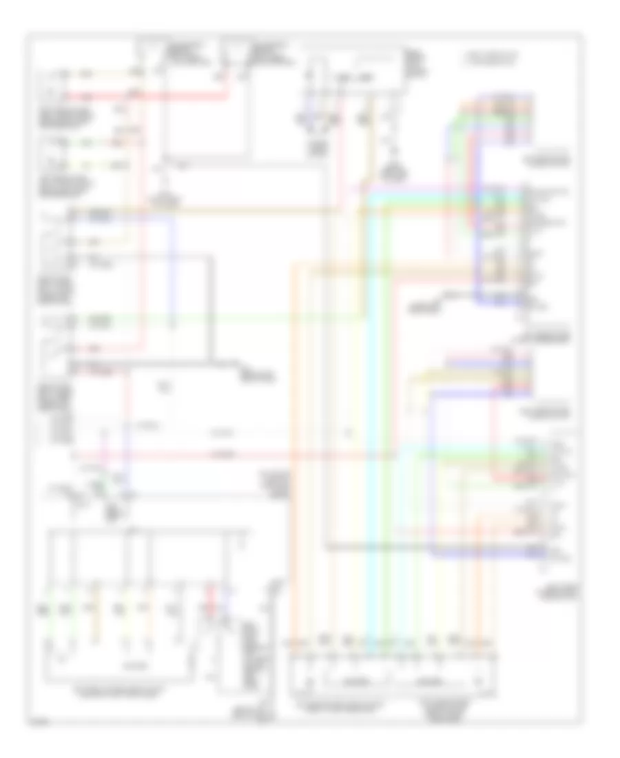 Power Windows Wiring Diagram (2 of 2) for Infiniti QX56 2009