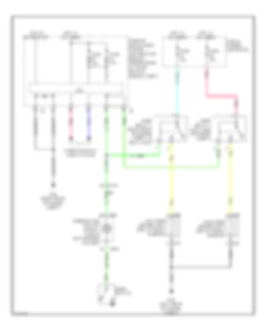 Horn Wiring Diagram for Infiniti Q60 IPL 2014