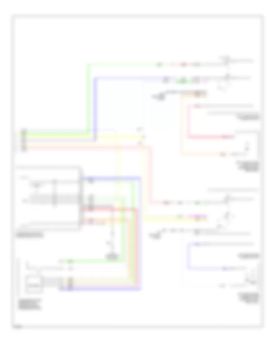 Power Windows Wiring Diagram (2 of 2) for Infiniti EX35 Journey 2010