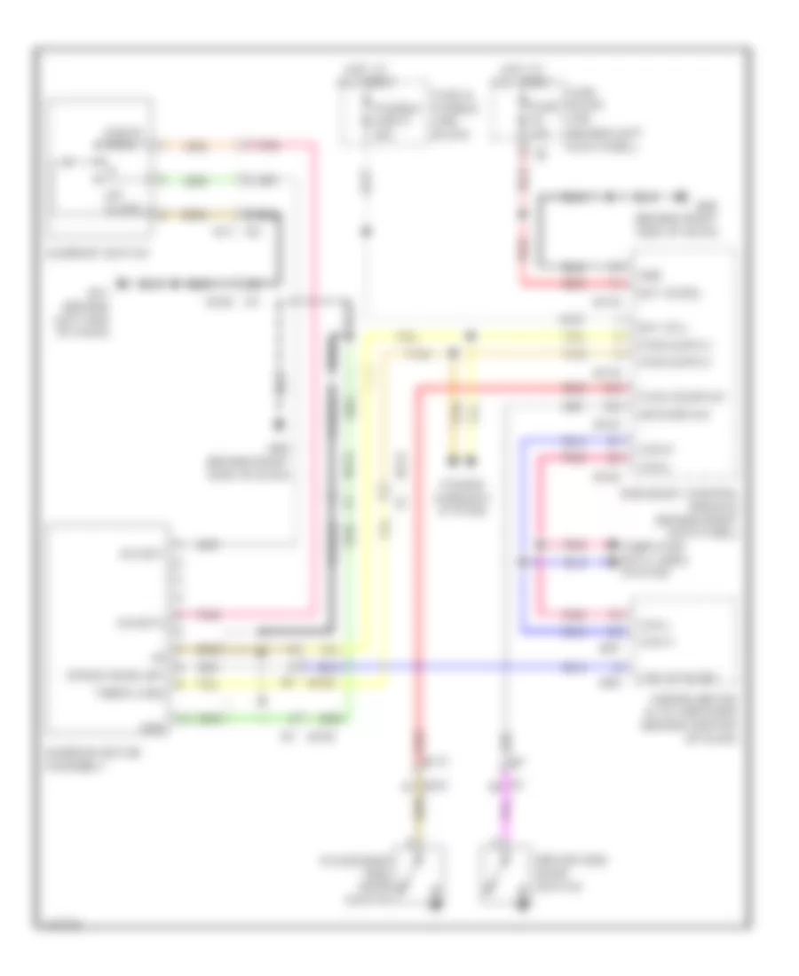 Power TopSunroof Wiring Diagram, Except Convertible for Infiniti Q60 Sport 2014