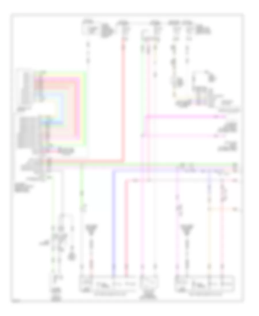 Exterior Lamps Wiring Diagram, Except Hybrid (1 of 2) for Infiniti Q70 3.7 2014