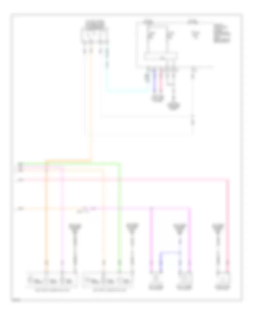 Exterior Lamps Wiring Diagram, Except Hybrid (2 of 2) for Infiniti Q70 3.7 2014