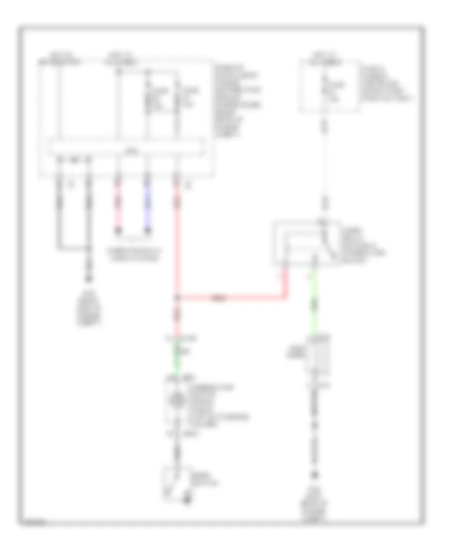 Horn Wiring Diagram, Hybrid for Infiniti Q70 3.7 2014