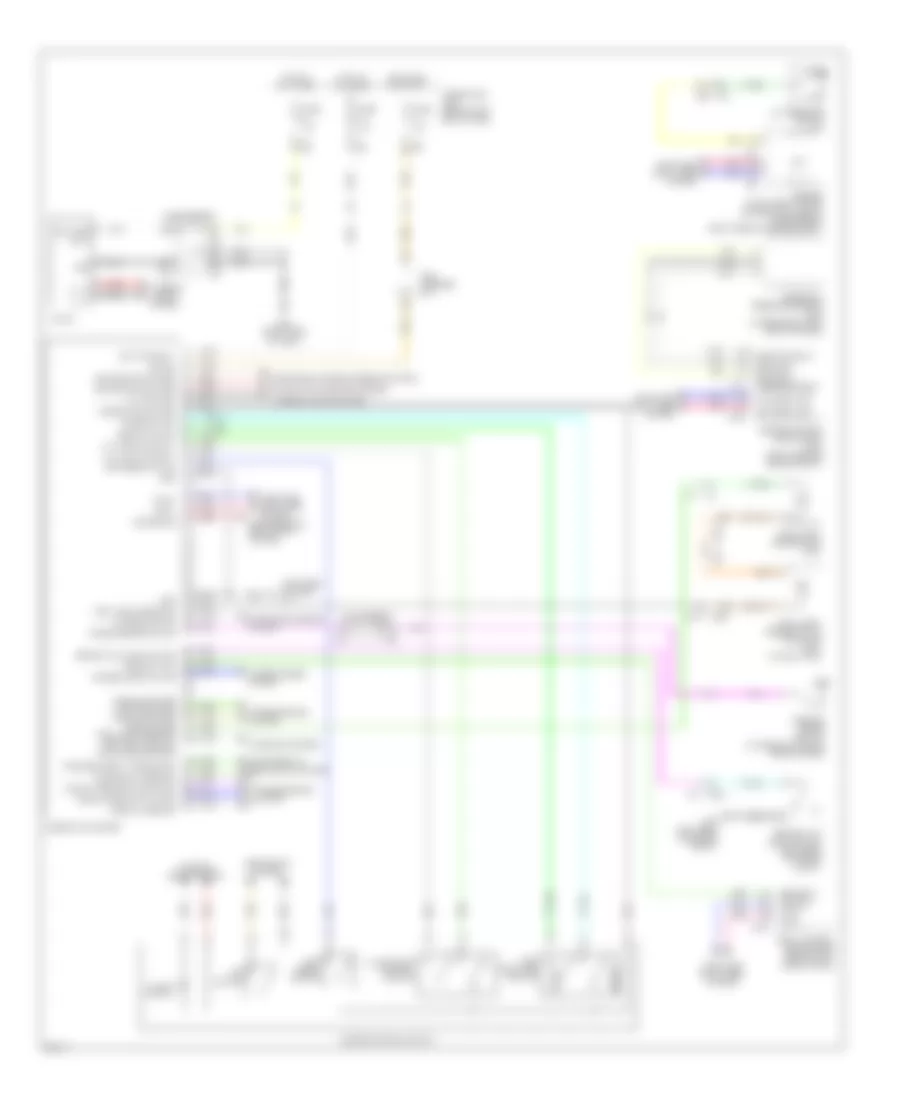 Instrument Cluster Wiring Diagram Except Hybrid for Infiniti Q70 3 7 2014