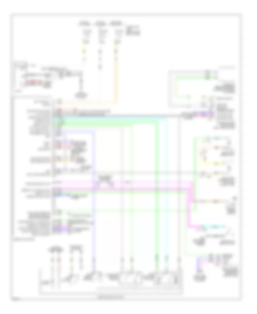 Instrument Cluster Wiring Diagram, Hybrid for Infiniti Q70 3.7 2014