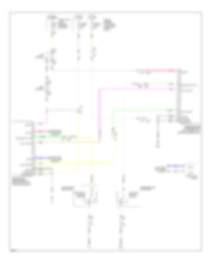 Passive Restraints Wiring Diagram, Hybrid for Infiniti Q70 3.7 2014