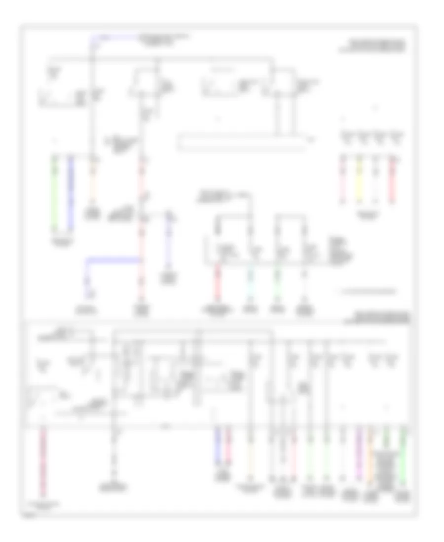 Power Distribution Wiring Diagram, Except Hybrid (3 of 3) for Infiniti Q70 3.7 2014