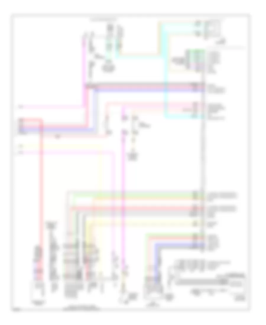 Radio Wiring Diagram, Hybrid without Navigation (4 of 4) for Infiniti Q70 Hybrid 2014