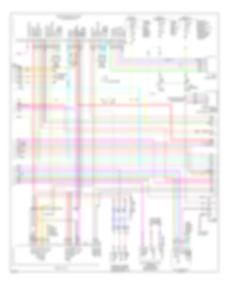 Navigation Wiring Diagram, Except Hybrid (2 of 5) for Infiniti Q70 Hybrid 2014