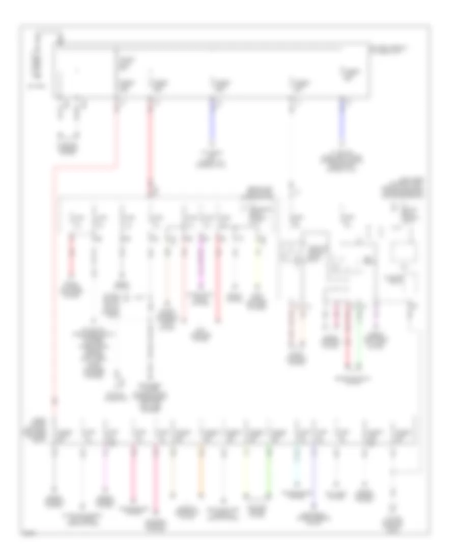 Power Distribution Wiring Diagram Except Hybrid 1 of 3 for Infiniti Q70 Hybrid 2014