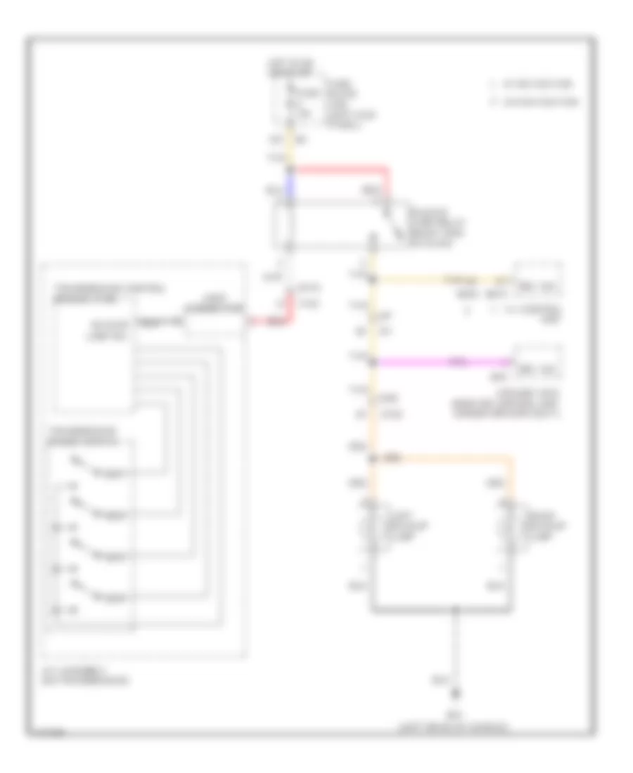 Backup Lamps Wiring Diagram for Infiniti QX50 2014