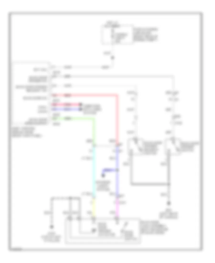 Back Door Opener Wiring Diagram for Infiniti QX50 2014