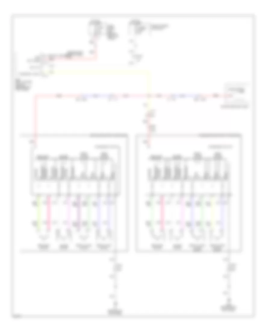Power Seat Wiring Diagram, Sedan for Infiniti G37 Sport 2010