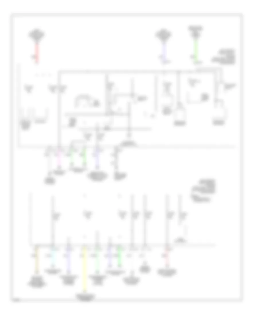 Power Distribution Wiring Diagram Except Hybrid 4 of 4 for Infiniti QX60 2014