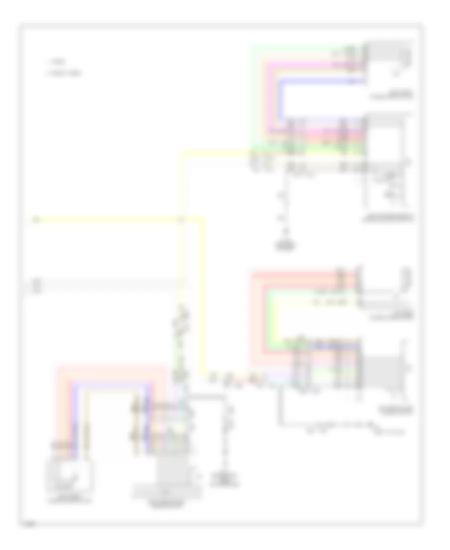 Power Windows Wiring Diagram (2 of 2) for Infiniti QX60 2014