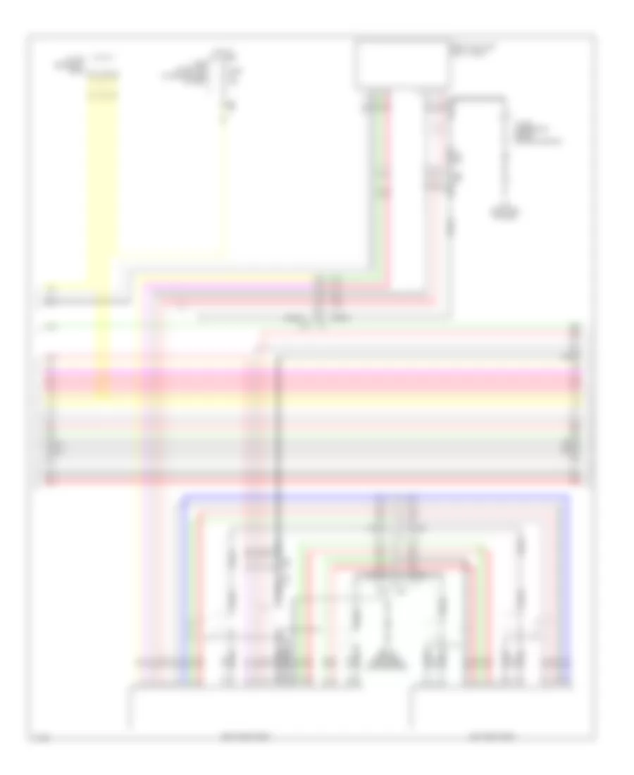 Base Radio Wiring Diagram, Except Hybrid (3 of 4) for Infiniti QX60 2014