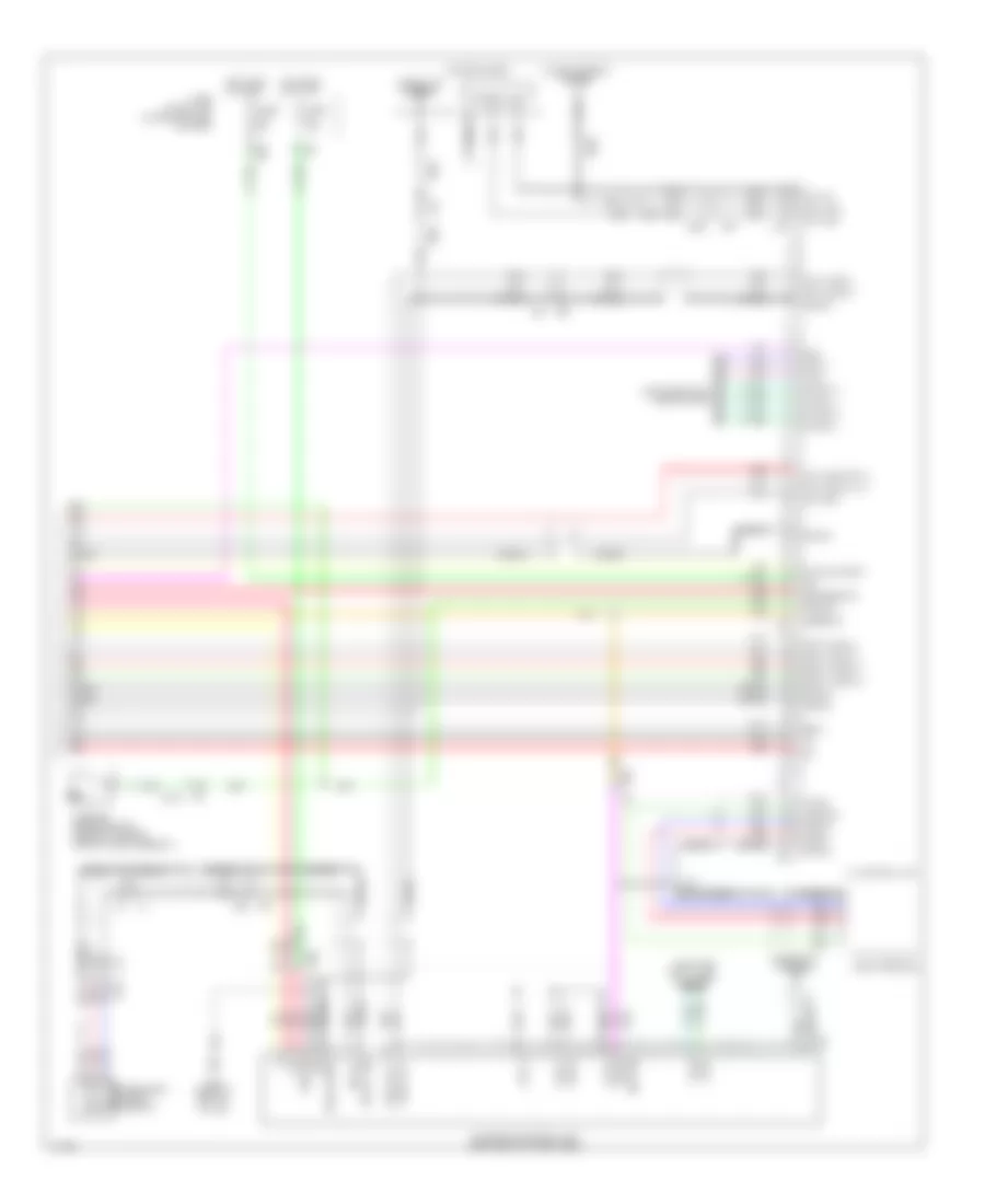 Base Radio Wiring Diagram, Except Hybrid (4 of 4) for Infiniti QX60 2014