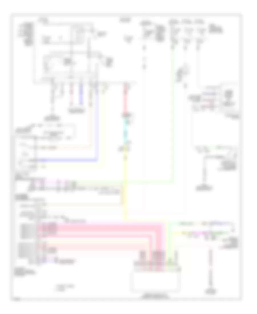 Электросхема передних стеклоочистителей дворников и омывателя лобового стекла для Infiniti QX60 2014