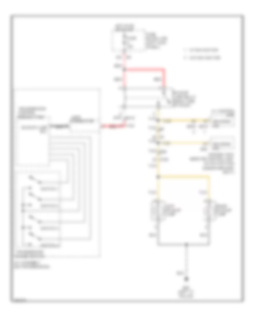 Backup Lamps Wiring Diagram for Infiniti QX70 2014