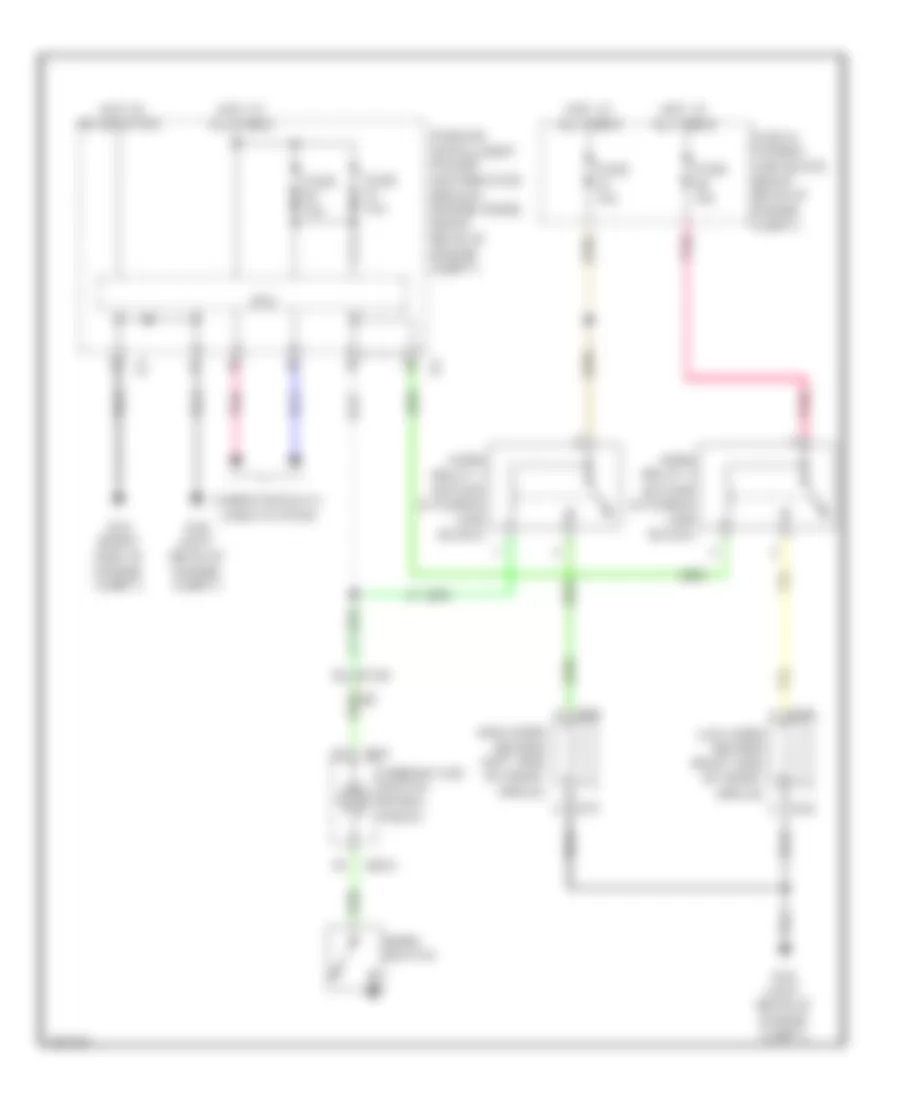 Horn Wiring Diagram for Infiniti QX70 2014