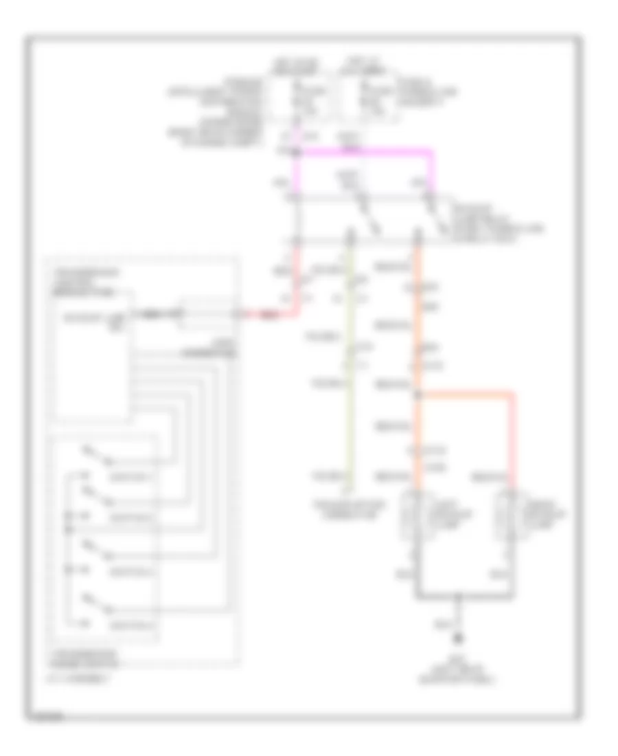 Backup Lamps Wiring Diagram for Infiniti QX80 2014