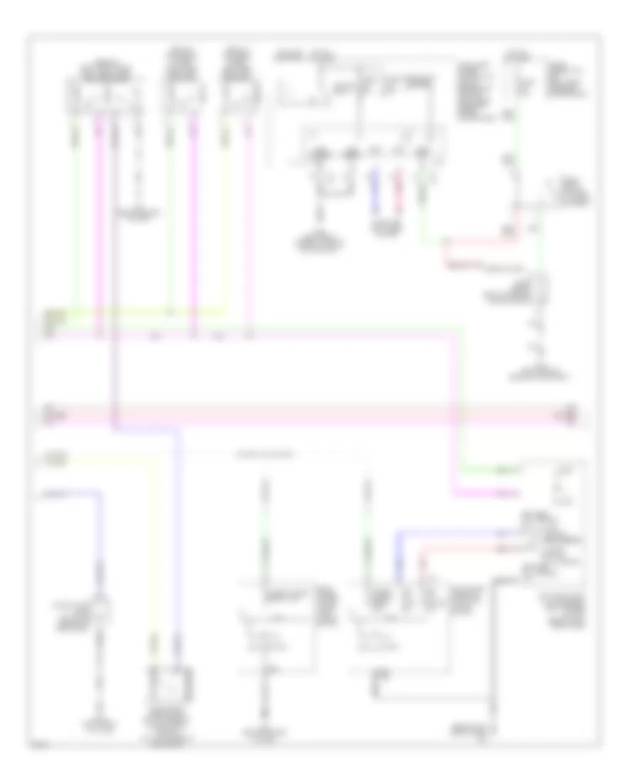 Power Door Locks Wiring Diagram (2 of 3) for Infiniti QX56 2010