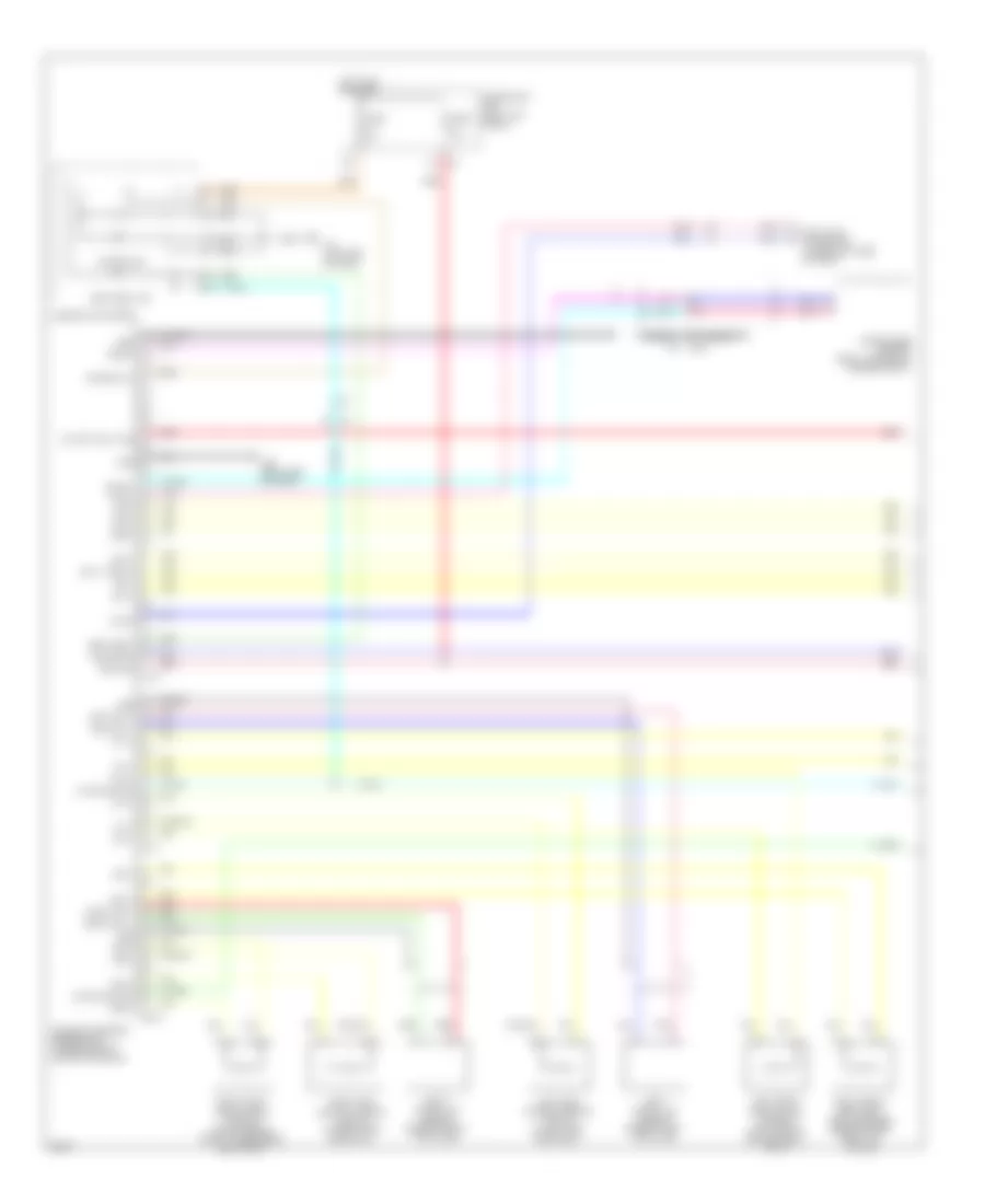 Supplemental Restraints Wiring Diagram 1 of 2 for Infiniti EX35 2011