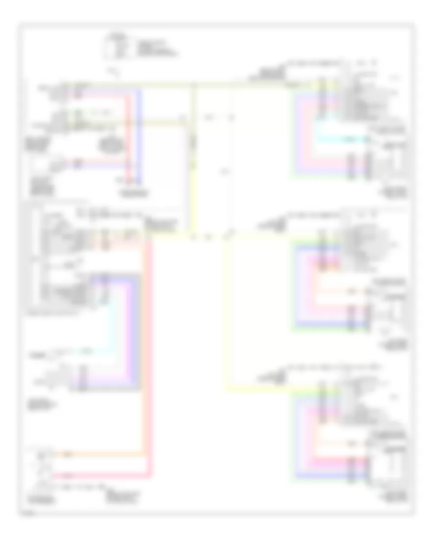 Power Windows Wiring Diagram, Up Level for Infiniti FX35 2003