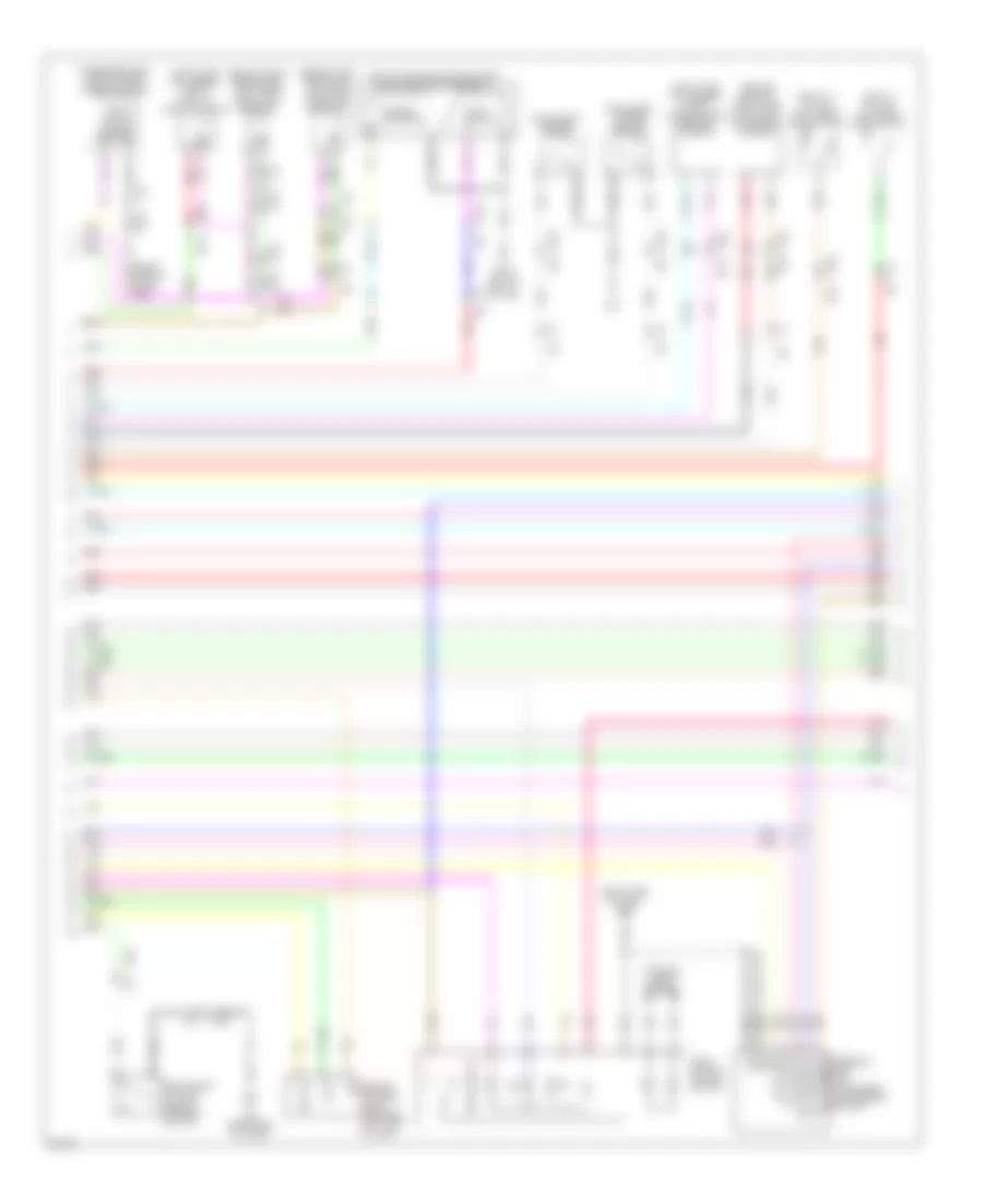 Power Door Locks Wiring Diagram (2 of 4) for Infiniti EX35 Journey 2011