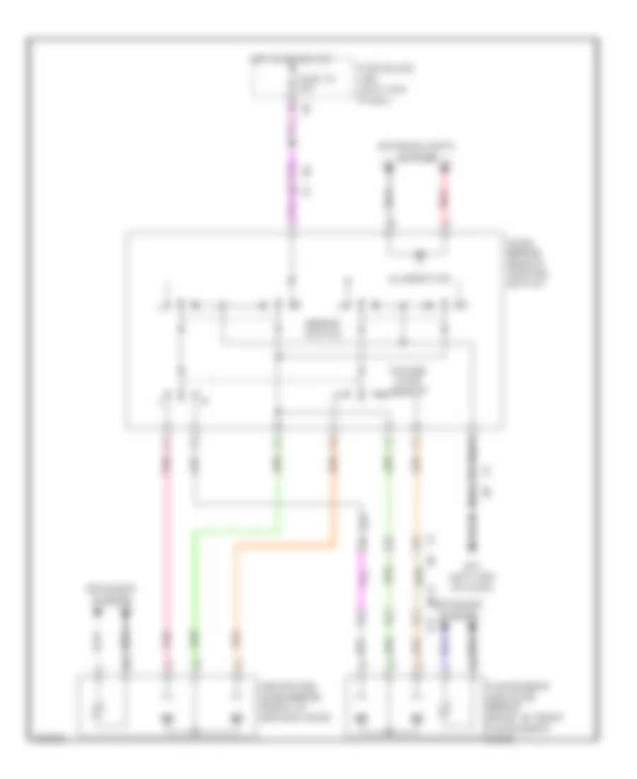 Power Mirrors Wiring Diagram for Infiniti EX35 Journey 2011