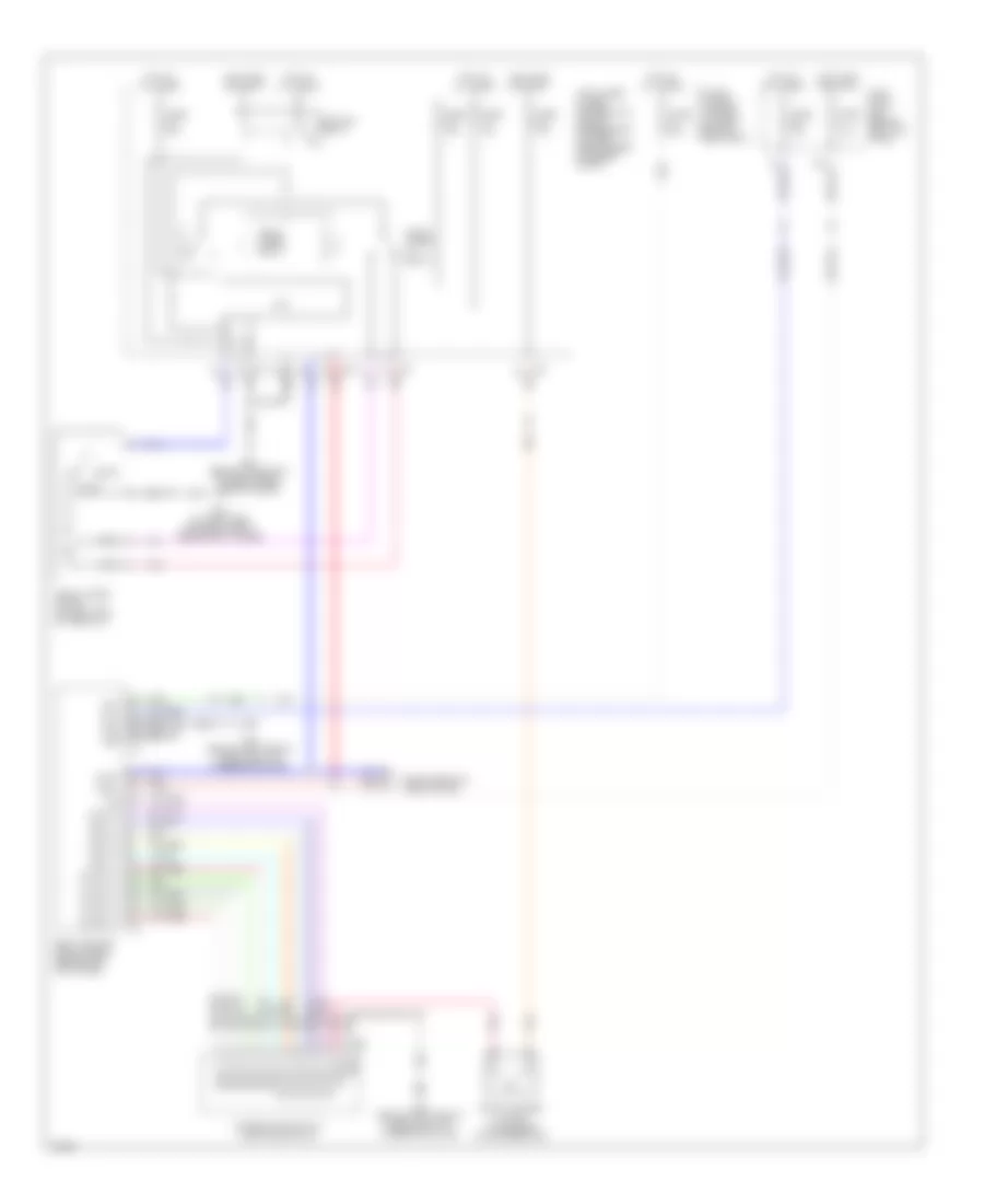 Электросхема передних стеклоочистителей дворников и омывателя лобового стекла для Infiniti FX45 2003