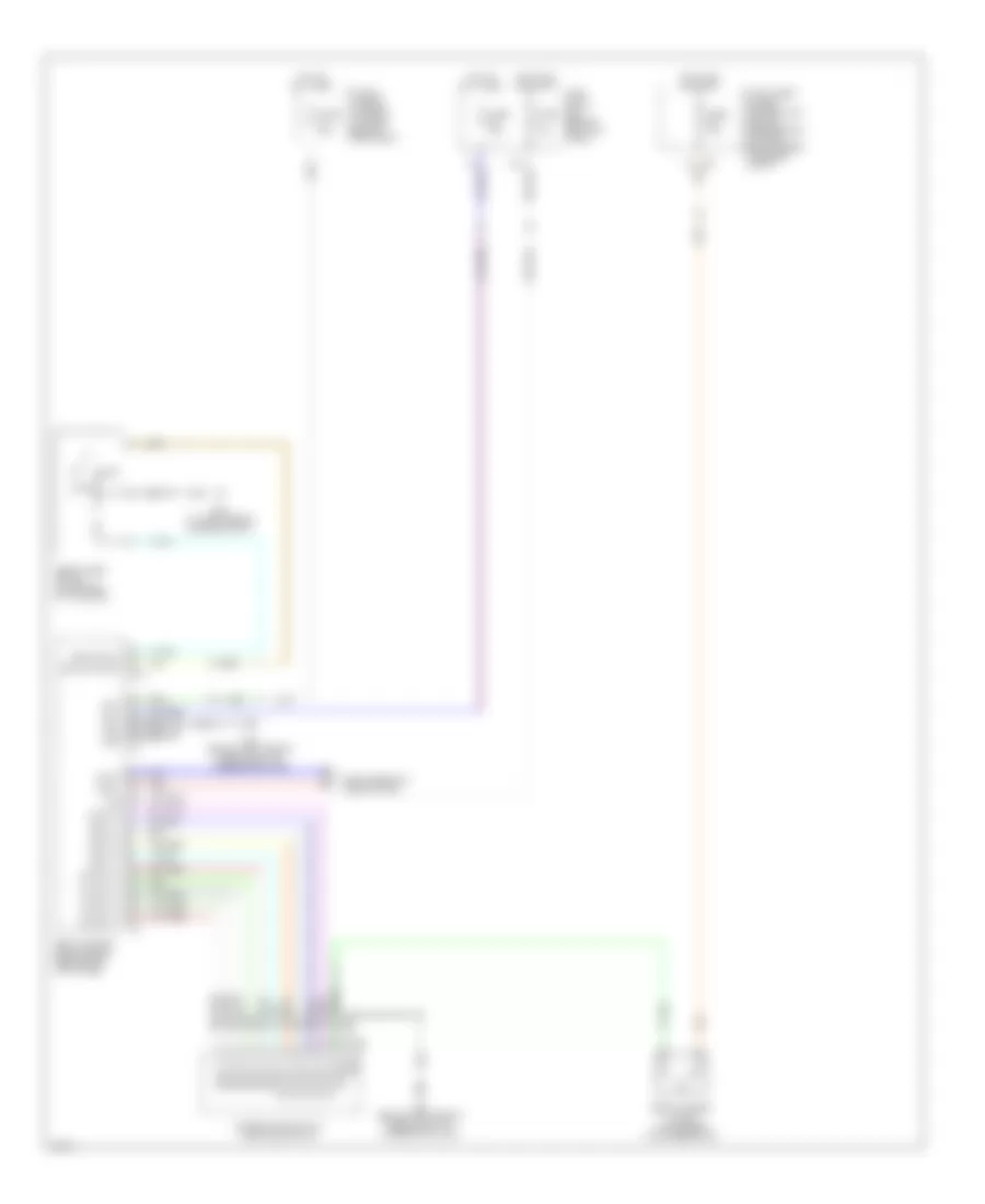 Электросхема заднего стеклоочистителя и омывателя стекла для Infiniti FX45 2003