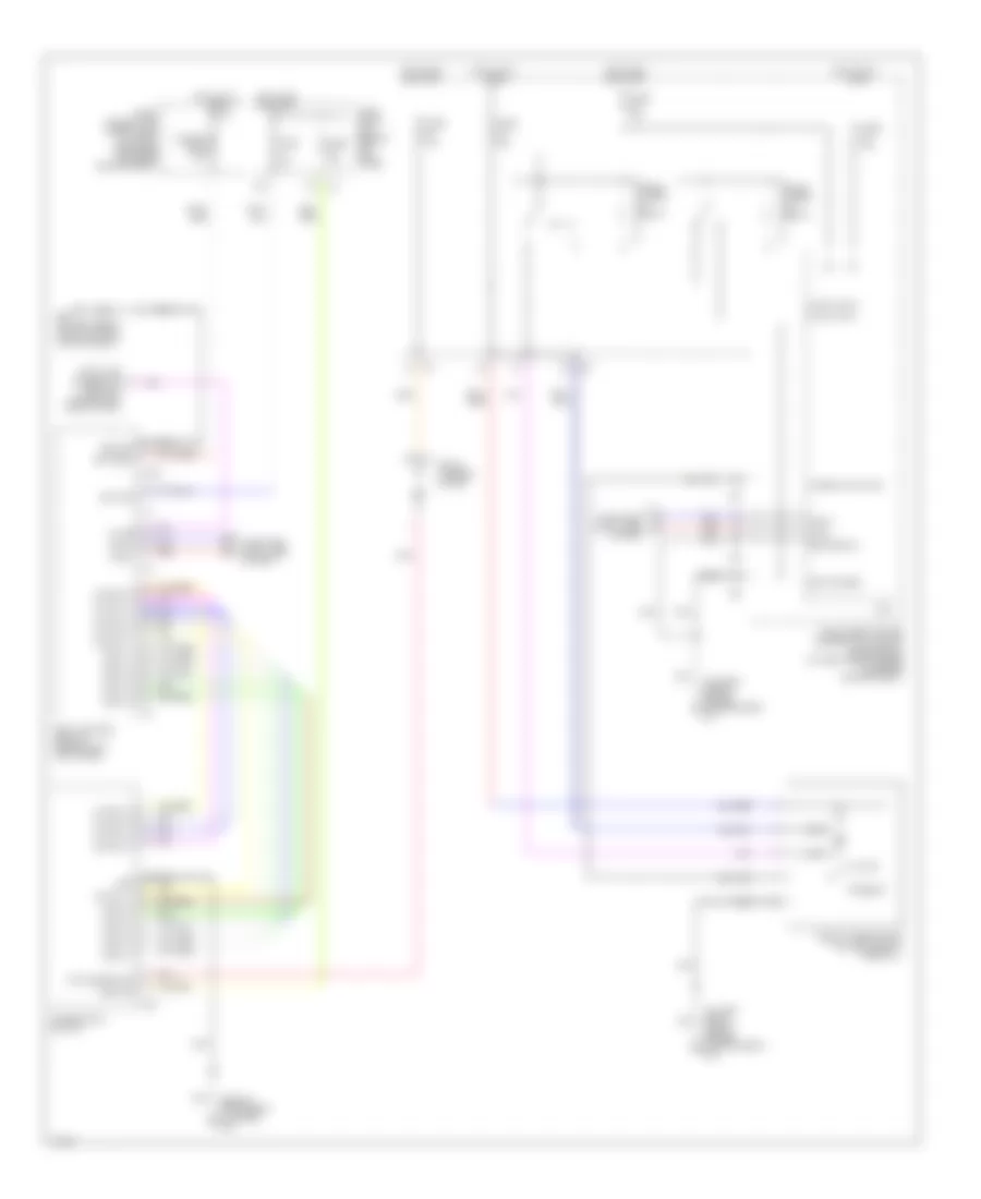 Электросхема стеклоочистителя, дворников и омывателя для Infiniti G35 2003