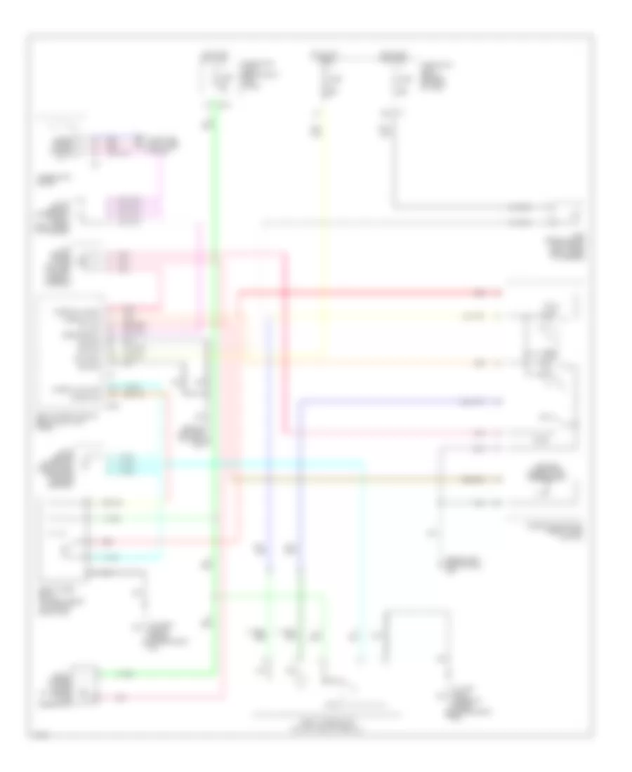 Электросхема стеклоочистителя, дворников и омывателя для Infiniti M45 2003