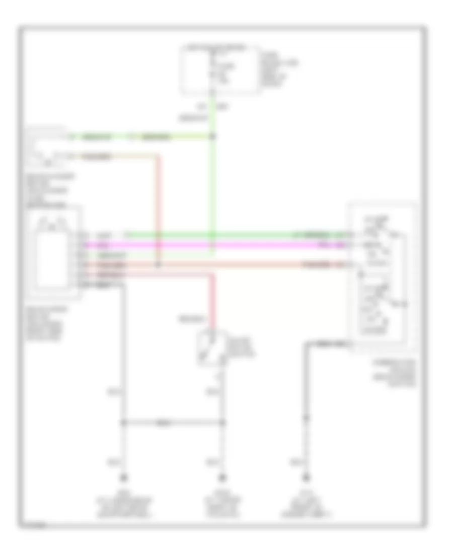 Электросхема заднего стеклоочистителя дворника и омывателя для Infiniti QX4 2003
