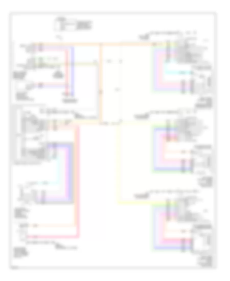 Power Windows Wiring Diagram, Up Level for Infiniti FX35 2004