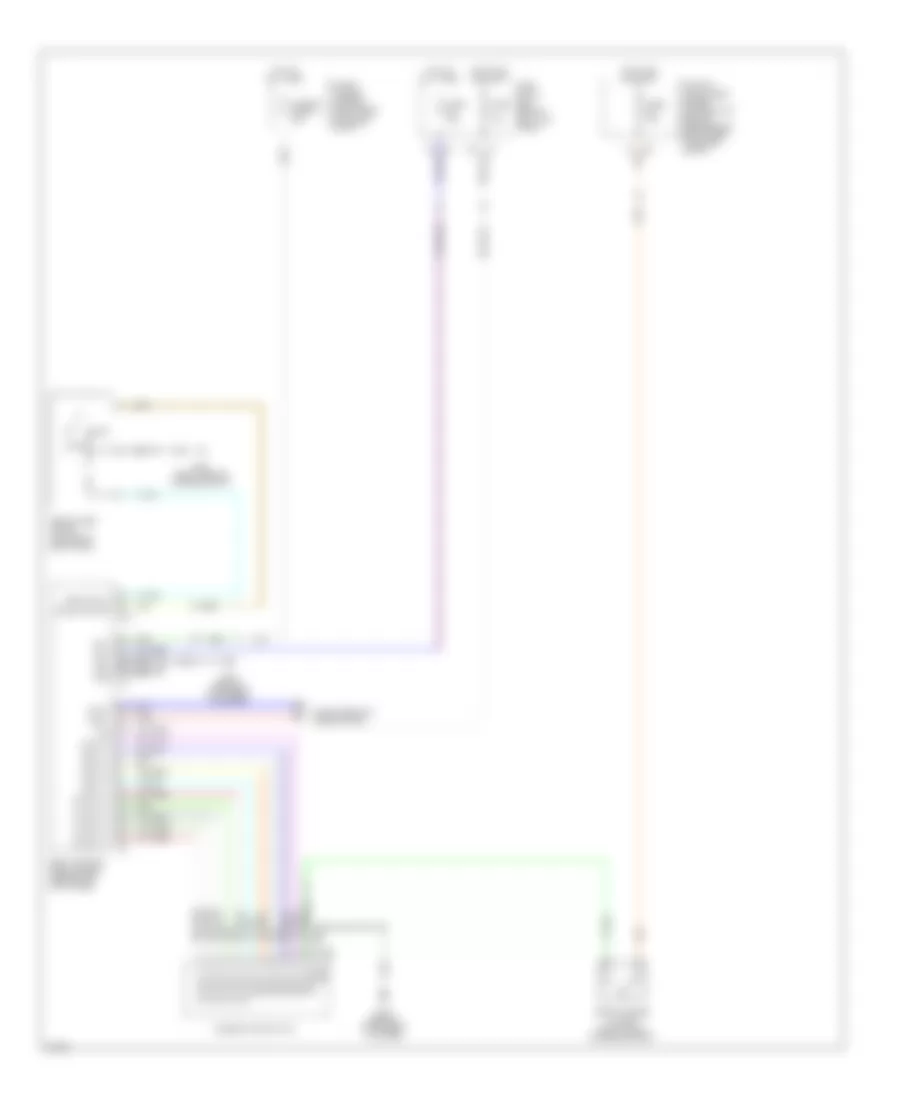 Электросхема заднего стеклоочистителя и омывателя стекла для Infiniti FX35 2004