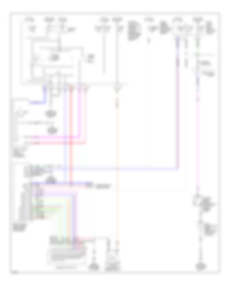Электросхема передних стеклоочистителей дворников и омывателя лобового стекла для Infiniti FX45 2004