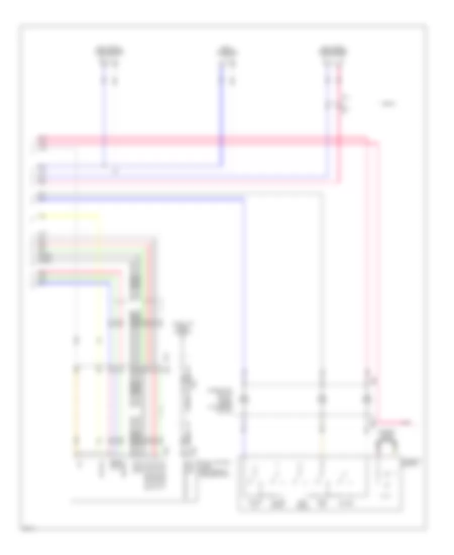 Base Radio Wiring Diagram, Except Convertible without Rear View Camera (2 of 3) for Infiniti G37 Journey 2011