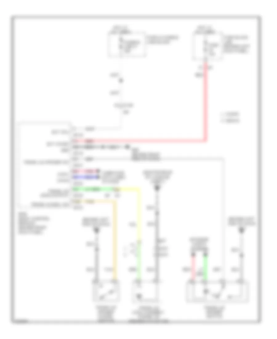Trunk Release Wiring Diagram, Except Convertible for Infiniti G37 Sport 2011