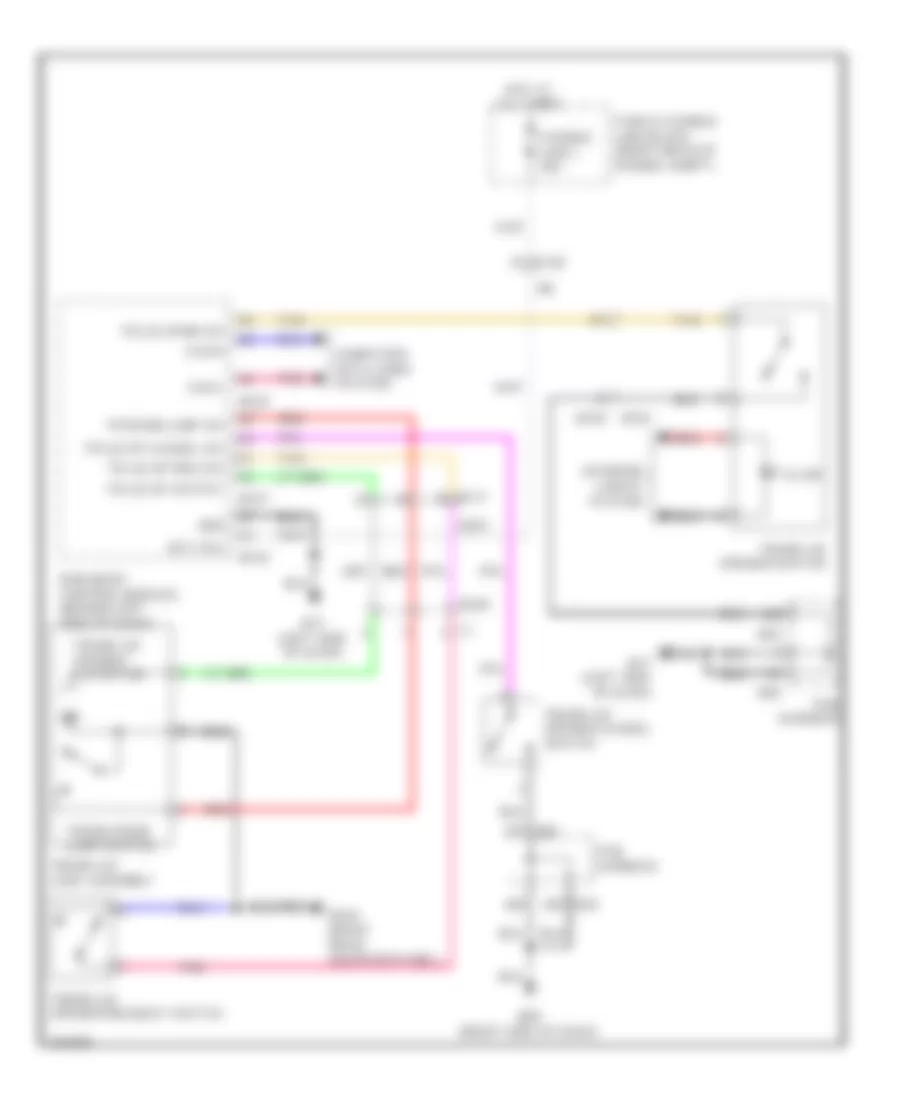 Trunk Release Wiring Diagram for Infiniti M37 2011