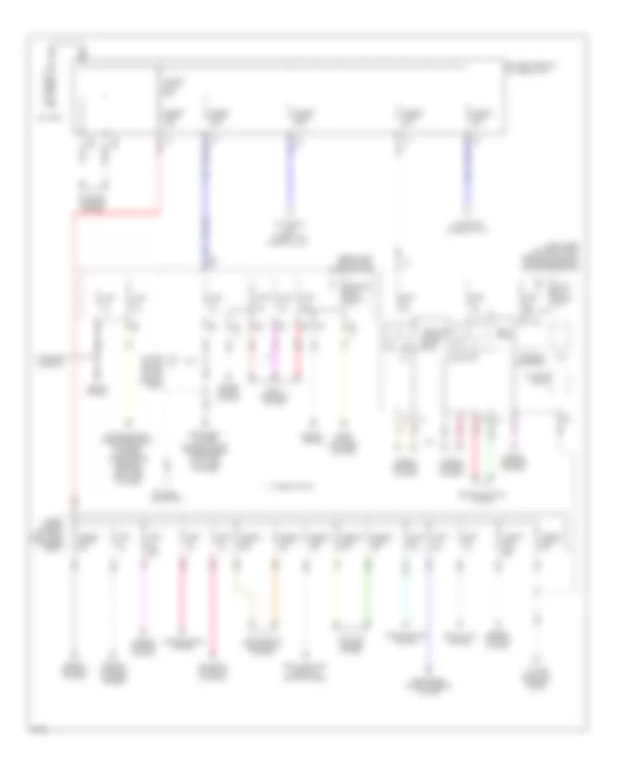 Power Distribution Wiring Diagram 1 of 3 for Infiniti M37 Sport 2011