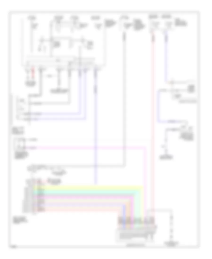 Электросхема передних стеклоочистителей дворников и омывателя лобового стекла для Infiniti QX56 2004