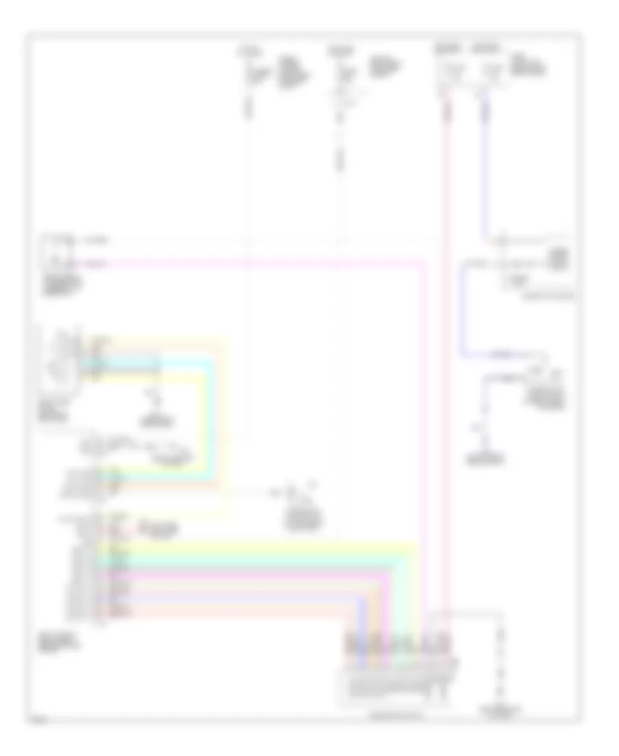 Электросхема заднего стеклоочистителя дворника и омывателя для Infiniti QX56 2004
