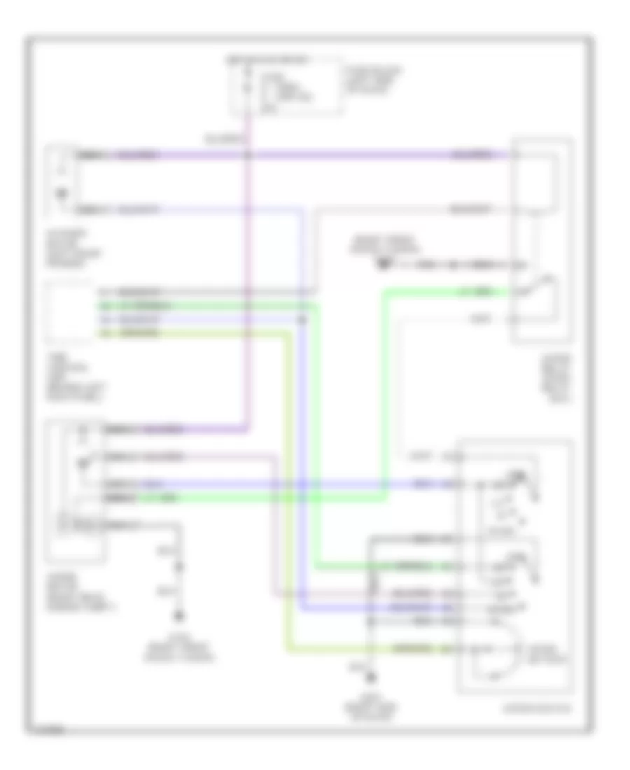 Электросхема стеклоочистителя, дворников и омывателя для Infiniti M30 1990